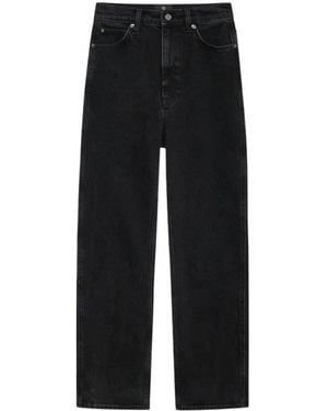 Anine Bing Straight Jeans - Negro