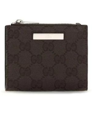 Gucci Gg Monogram Coated Canvas Ritsportemonnee - Zwart