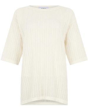 Alpha Studio Round-Neck Knitwear - Bianco