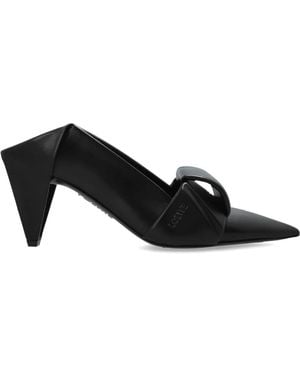 Loewe Schoenen ,Zwart ,Leer Origami Flap Back Pump