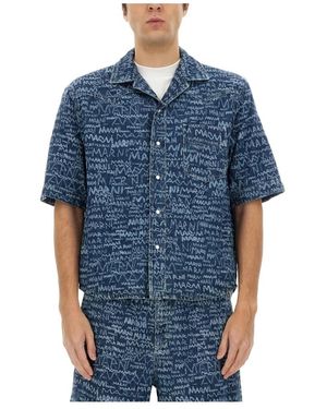 Marni Short Sleeve Shirts - Blue