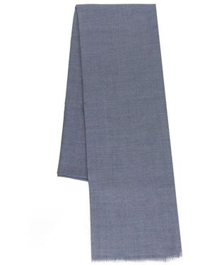 Brunello Cucinelli Blauer Schal Mit Fransen Und Lurex - Grau