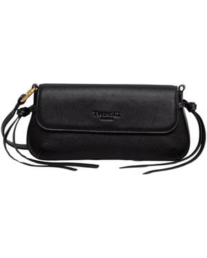 Twinset Tassen ,Zwart ,Leer Bowling Bag