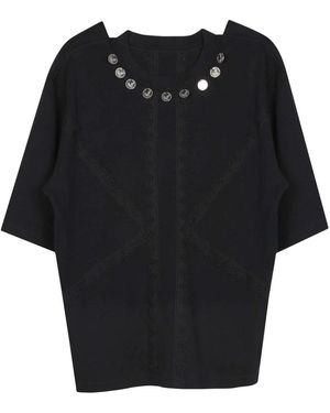 Youths in Balaclava Coin Trim T-Shirt - Schwarz