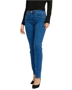 Cream Skinny Fit Jeans - Blue