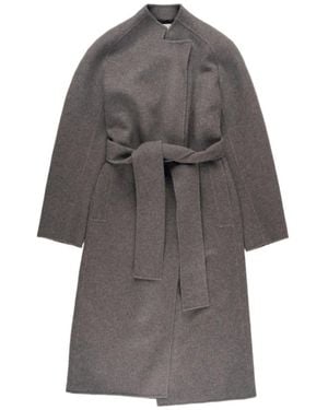 KHAITE Belted Coats - Grey