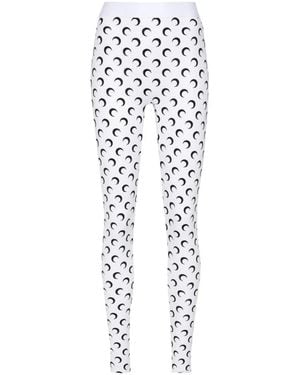 Marine Serre Leggings - White