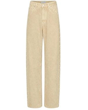 Marine Serre Loose Fit Jeans - Natural