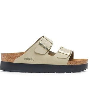 Birkenstock Grüne Papillio Plateau Sandalen