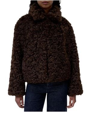 Closed Faux Fur & Shearling Jackets - Black