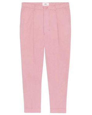Ami Paris Slim-Fit Trousers - Rose