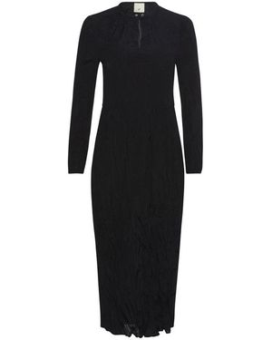 Heartmade Kleedjes ,Zwart ,Zwarte Twist Midi Jurk