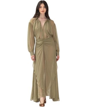 Erika Cavallini Semi Couture Maxi Dresses - Metallic
