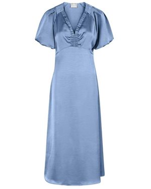 Neo Noir Midi Jurken - Blauw