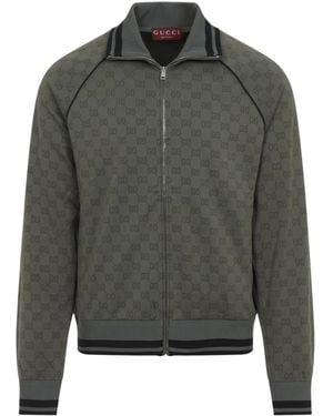 Gucci Grüne Polyamid Full Zip Jacke