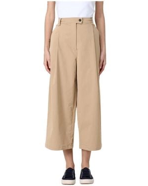 Save The Duck Cropped Pants - Natural