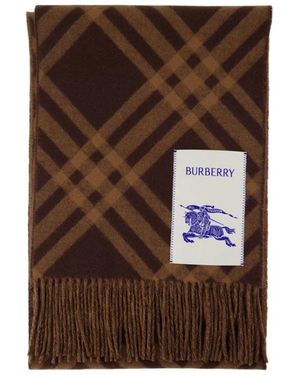 Burberry Kasjmier Bias Check Sjaal - Bruin