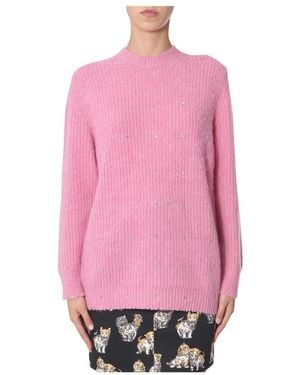 MSGM Round-Neck Knitwear - Rose