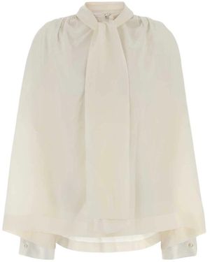 Carven Blouse Met Geplooide Sjaal - Wit
