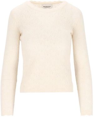 Isabel Marant Truien & Vesten ,Wit ,Obeline Crewneck Sweater