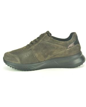 Waldläufer Schoenen ,Bruin ,Daim+Stretch Runner N+Tiret - Groen