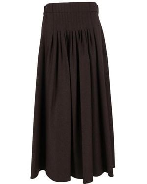 Weekend by Maxmara Rokken ,Bruin ,Wol Ovest Midi Rok - Zwart