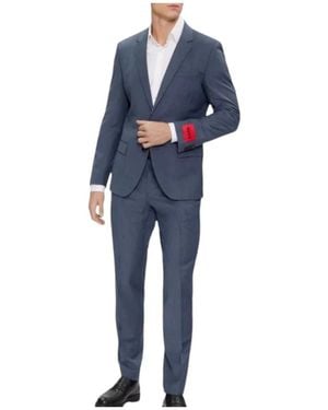 HUGO Single Breasted Suits - Blue
