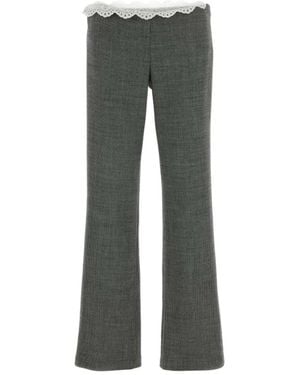 Magda Butrym Straight Pants - Gray