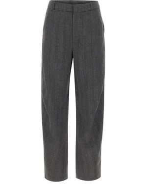 Coperni Broeken ,Grijs ,Wol Rechte Broek