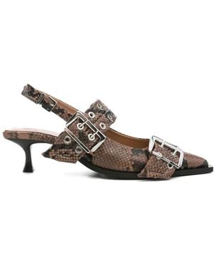 Ganni Court Shoes - Brown