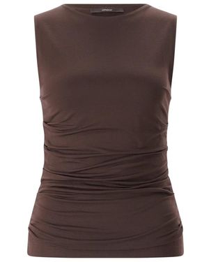 Windsor. Sleeveless Tops - Marrón