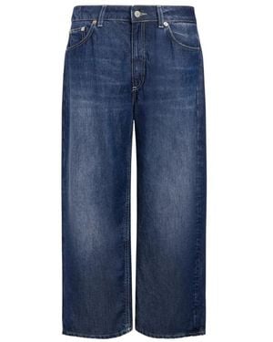 Dondup Jeans ,Blauw ,Denim Tami Five-Pocket Wijde Pijpen Jeans