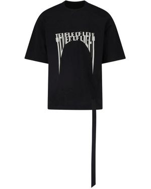 Rick Owens Tops ,Zwart ,Katoen Porterville T-Shirt