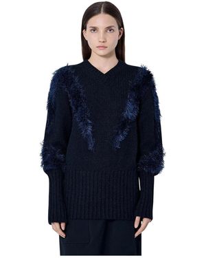 Kiko Kostadinov V-Neck Knitwear - Blue