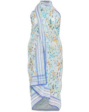 Lanvin Schal Mit Floralem Motiv - Blau