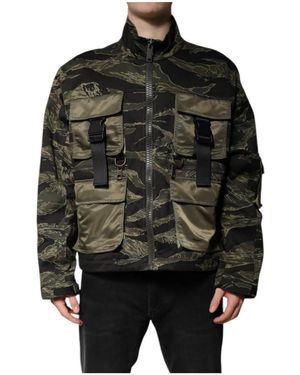 Dolce & Gabbana Tiger Camo Utility Jacket - Black