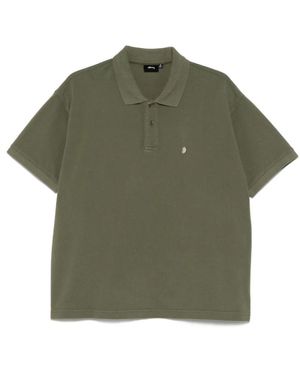 Stussy Grünes T-Shirt Mit Gesticktem Logo