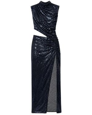 Amazuìn Kleedjes ,Blauw ,Polyester Iselin Asymmetrische Maxi Jurk