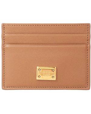 Dolce & Gabbana Plongé Kalfsleren Kaarthouder - Bruin