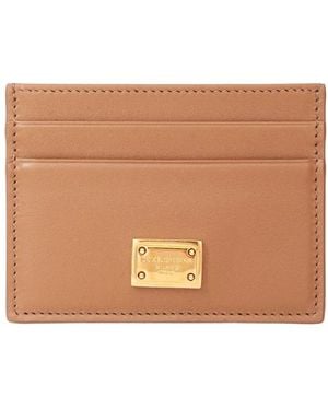 Dolce & Gabbana Plongé Kalfsleren Kaarthouder - Bruin