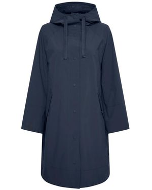 Part Two Jassen ,Blauw ,Donkerblauwe Hoodie Jas