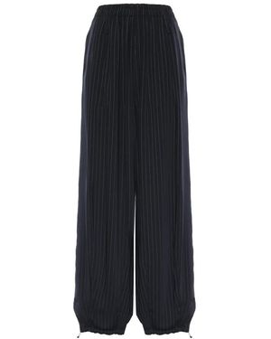 Frankie Shop Broeken ,Blauw ,Polyester Oakdale Wide Broeken - Zwart