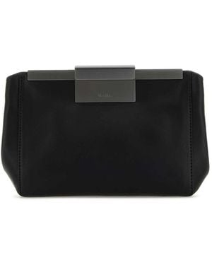 Max Mara Tassen ,Zwart ,Leer Clasp Clutch