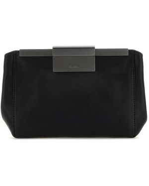 Max Mara Tassen ,Zwart ,Leer Clasp Clutch