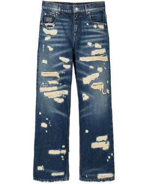 Marc Jacobs The Rip And Repair Straight Jean - Blauw