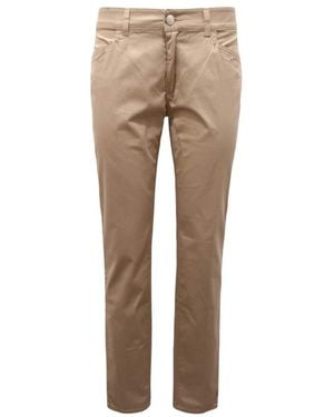 Trussardi Slim-Fit Pants - Natural