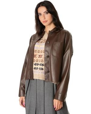 Weekend by Maxmara Leather Jackets - Brown
