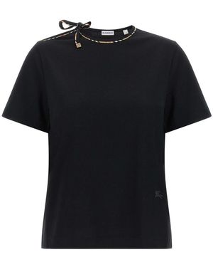 Burberry Frankie Strik T-Shirt - Zwart