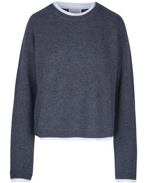 Semicouture Round-Neck Knitwear - Bleu