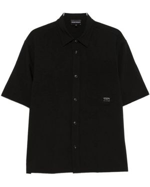 Emporio Armani Short Sleeve Shirts - Black